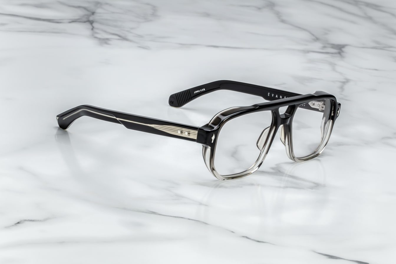 JACQUES MARIE MAGE EVANS 3R BLACK FADE SUPERLIGHT GREY VISIONARY OPTICS